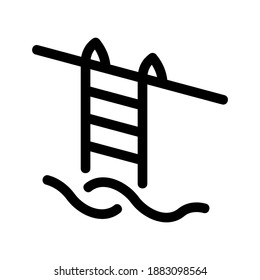 pool icon or logo isolated sign symbol vector illustration - high quality black style vector icons
