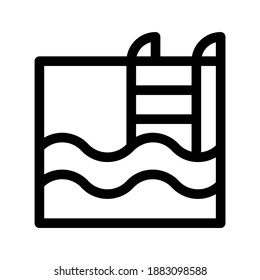 pool icon or logo isolated sign symbol vector illustration - high quality black style vector icons
