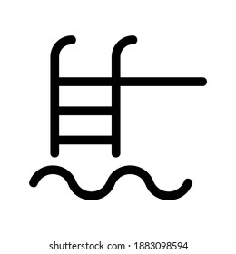 icono de pool o logotipo símbolo de signo aislado ilustración vectorial - iconos vectoriales de estilo negro de alta calidad
