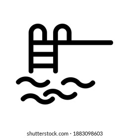 pool icon or logo isolated sign symbol vector illustration - high quality black style vector icons
