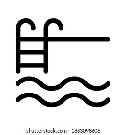 pool icon or logo isolated sign symbol vector illustration - high quality black style vector icons
