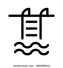 pool icon or logo isolated sign symbol vector illustration - high quality black style vector icons
