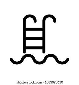 pool icon or logo isolated sign symbol vector illustration - high quality black style vector icons
