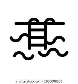 pool icon or logo isolated sign symbol vector illustration - high quality black style vector icons
