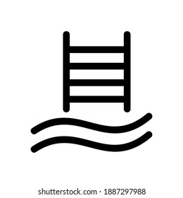 pool icon or logo isolated sign symbol vector illustration - high quality black style vector icons
