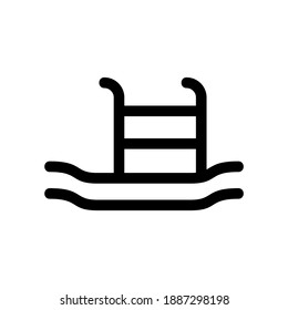 pool icon or logo isolated sign symbol vector illustration - high quality black style vector icons
