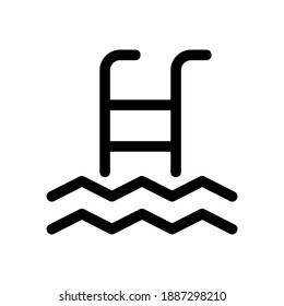 pool icon or logo isolated sign symbol vector illustration - high quality black style vector icons
