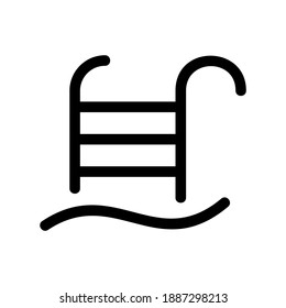 pool icon or logo isolated sign symbol vector illustration - high quality black style vector icons
