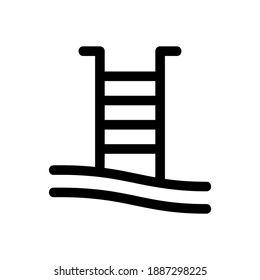 pool icon or logo isolated sign symbol vector illustration - high quality black style vector icons
