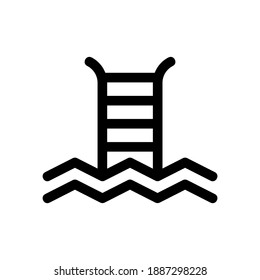 pool icon or logo isolated sign symbol vector illustration - high quality black style vector icons

