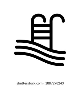 pool icon or logo isolated sign symbol vector illustration - high quality black style vector icons
