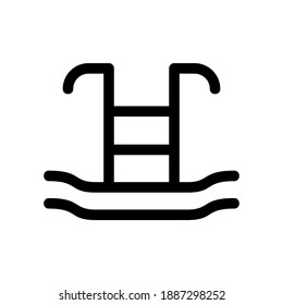 pool icon or logo isolated sign symbol vector illustration - high quality black style vector icons
