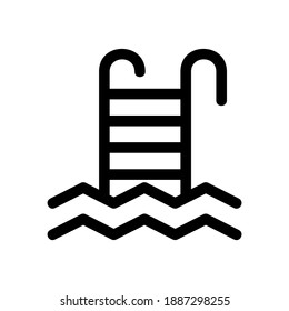 pool icon or logo isolated sign symbol vector illustration - high quality black style vector icons
