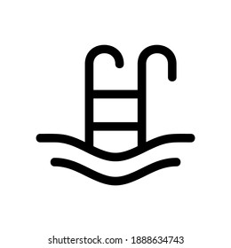 pool icon or logo isolated sign symbol vector illustration - high quality black style vector icons
