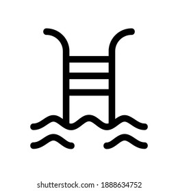 pool icon or logo isolated sign symbol vector illustration - high quality black style vector icons
