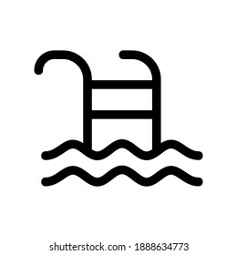 pool icon or logo isolated sign symbol vector illustration - high quality black style vector icons

