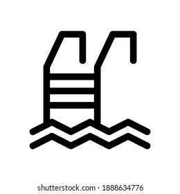 icono de pool o logotipo símbolo de signo aislado ilustración vectorial - iconos vectoriales de estilo negro de alta calidad
