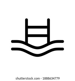 pool icon or logo isolated sign symbol vector illustration - high quality black style vector icons
