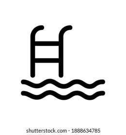pool icon or logo isolated sign symbol vector illustration - high quality black style vector icons
