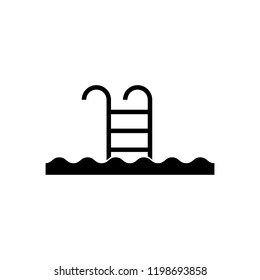 Pool icon, logo, on a white background