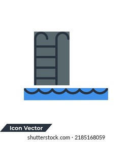 pool icon logo vector illustration. swimming pool symbol template for graphic and web design collection