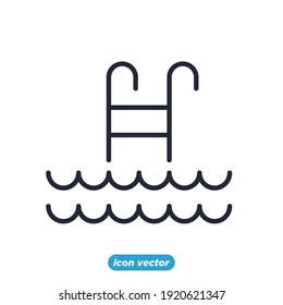 pool icon. Real Estate pool symbol template for graphic and web design collection logo vector illustration