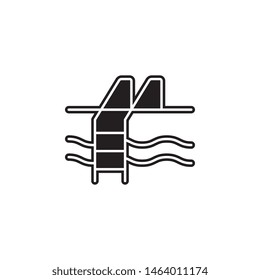 pool icon. Simple glyph, flat vector of Hotel Service icons for UI and UX, website or mobile application