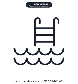 Pool icon symbol template for graphic and web design collection logo vector illustration