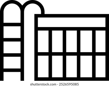 pool icon. Thin linear style design isolated on white background