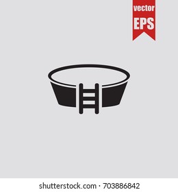 Pool icon in trendy isolated on grey background.Vector illustration.