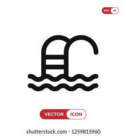 Pool icon vector