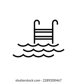 pool icon vector design. Swimming pool icon.
