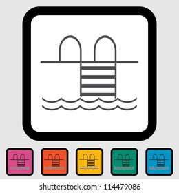 Pool icon. Vector illustration.
