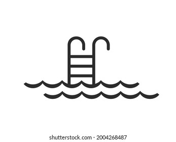Pool icon. Pool vector illustration.  Pool entrance vector icon. 
