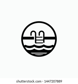 pool icon vector sign symbol isolated