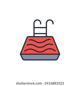 Pool icon. vector.Editable stroke.linear style sign for use web design,logo.Symbol illustration.