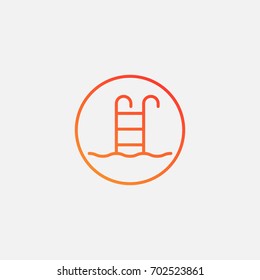 Pool icon.gradient illustration isolated vector sign symbol