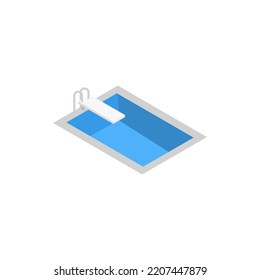 Pool isometric icon. vector illustration