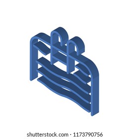 Pool isometric left top view 3D icon