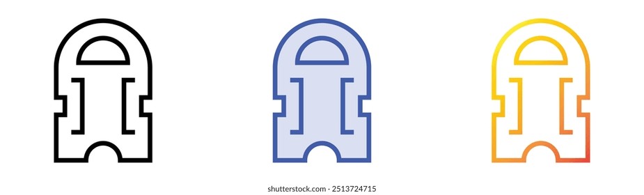 pool kickboard icon. Linear, Blue Fill and Gradient Style Design Isolated On White Background