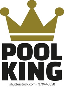 Pool king with crown