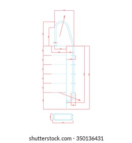 pool ladder with dimension sketch