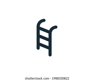 Pool Ladder Icon Design Template Elements