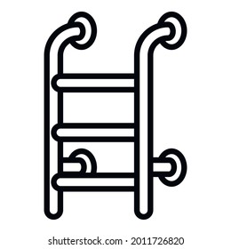 Pool ladder icon. Outline pool ladder vector icon for web design isolated on white background