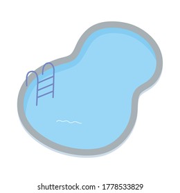 pool ladders cartoon isolated design icon white background vector illustration