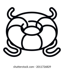 Pool life buoy icon. Outline pool life buoy vector icon for web design isolated on white background