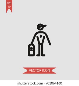 Pool lifeguard vector icon illustration symbol