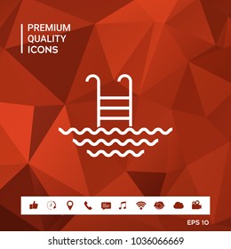 Pool line icon