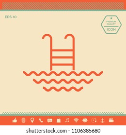 Pool line icon