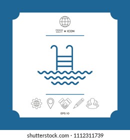 Pool line icon